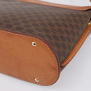 CELINE Macadam Canvas Shoulder Bag PVC Leather Brown Gold Auth mr2861-16
