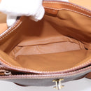 CELINE Macadam Canvas Shoulder Bag PVC Leather Brown Gold Auth mr2861-11