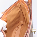 CELINE Macadam Canvas Shoulder Bag PVC Leather Brown Gold Auth mr2861-19