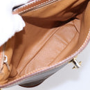 CELINE Macadam Canvas Shoulder Bag PVC Leather Brown Gold Auth mr2861-21