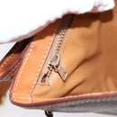 CELINE Macadam Canvas Shoulder Bag PVC Leather Brown Gold Auth mr2861-22