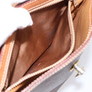 CELINE Macadam Canvas Shoulder Bag PVC Leather Brown Gold Auth mr2861-23
