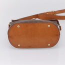 CELINE Macadam Canvas Shoulder Bag PVC Leather Brown Gold Auth mr2861-5