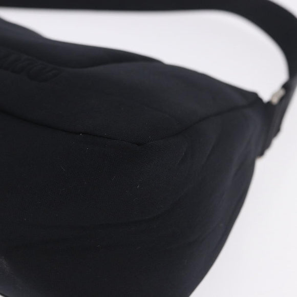 Miu Miu Shoulder Bag Nylon Black Silver Auth mr2866A