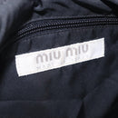 Miu Miu Shoulder Bag Nylon Black Silver Auth mr2866A-17