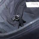 Miu Miu Shoulder Bag Nylon Black Silver Auth mr2866A-21