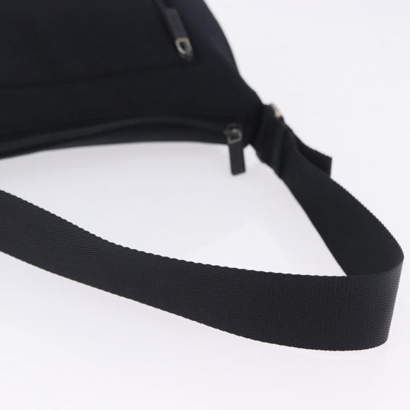Miu Miu Shoulder Bag Nylon Black Silver Auth mr2866A