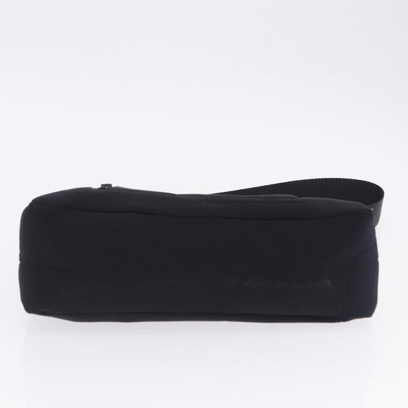 Miu Miu Shoulder Bag Nylon Black Silver Auth mr2866A