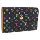 LOUIS VUITTON Monogram Multicolor Wallet Black LV Auth mr2867-1