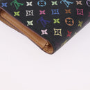 LOUIS VUITTON Monogram Multicolor Wallet Black LV Auth mr2867-10