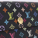 LOUIS VUITTON Monogram Multicolor Wallet Black LV Auth mr2867-12