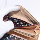 LOUIS VUITTON Monogram Multicolor Wallet Black LV Auth mr2867-18
