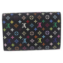 LOUIS VUITTON Monogram Multicolor Wallet Black LV Auth mr2867-3
