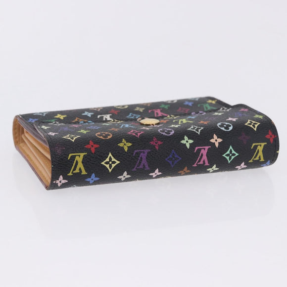 LOUIS VUITTON Monogram Multicolor Wallet Black LV Auth mr2867