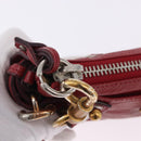 Chloe Accessory Pouch Leather Red Gold Silver Auth mr2868A-20