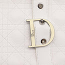 Christian Dior Canage Hand Bag Leather White Silver Auth mr2872V-14