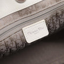 Christian Dior Canage Hand Bag Leather White Silver Auth mr2872V-15