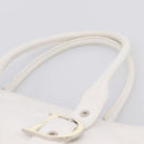 Christian Dior Canage Hand Bag Leather White Silver Auth mr2872V-8