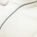 BOTTEGA VENETA MAXI INTRECCIATO Cassette Bag Leather White Silver Auth mr2874V-19