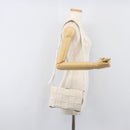 BOTTEGA VENETA MAXI INTRECCIATO Cassette Bag Leather White Silver Auth mr2874V-26