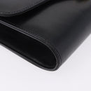 CELINE Chain Shoulder Bag Leather Black Gold Auth mr2876A-11