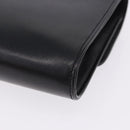 CELINE Chain Shoulder Bag Leather Black Gold Auth mr2876A-14