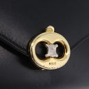 CELINE Chain Shoulder Bag Leather Black Gold Auth mr2876A-15