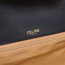 CELINE Chain Shoulder Bag Leather Black Gold Auth mr2876A-18