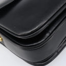 CELINE Shoulder Bag Leather Black Gold Auth mr2877-15