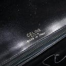 CELINE Shoulder Bag Leather Black Gold Auth mr2877-19