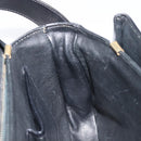 CELINE Shoulder Bag Leather Black Gold Auth mr2877-20
