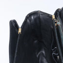 CELINE Shoulder Bag Leather Black Gold Auth mr2877-21
