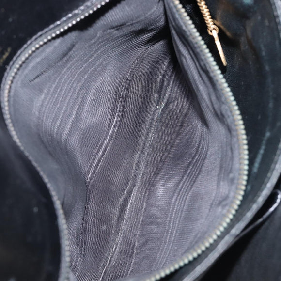 CELINE Shoulder Bag Leather Black Gold Auth mr2877