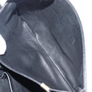 CELINE Shoulder Bag Leather Black Gold Auth mr2877-23