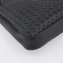 BOTTEGA VENETA INTRECCIATO Shoulder Bag Leather Black Silver Auth mr2878V-11
