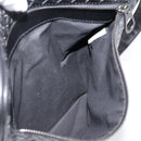 BOTTEGA VENETA INTRECCIATO Shoulder Bag Leather Black Silver Auth mr2878V-19