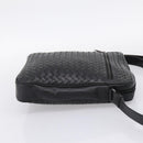 BOTTEGA VENETA INTRECCIATO Shoulder Bag Leather Black Silver Auth mr2878V-5