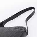 BOTTEGA VENETA INTRECCIATO Shoulder Bag Leather Black Silver Auth mr2878V-8