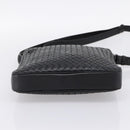 BOTTEGA VENETA INTRECCIATO Shoulder Bag Leather Black Silver Auth mr2878V-9