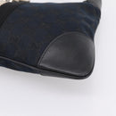 GUCCI GG Canvas Jackie Sherry Line Hand Bag Black Silver 001 4057 Auth mr2879A-9