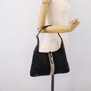 GUCCI GG Canvas Jackie Sherry Line Hand Bag Black Silver 001 4057 Auth mr2879A-21