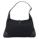 GUCCI GG Canvas Jackie Sherry Line Hand Bag Black Silver 001 4057 Auth mr2879A-2
