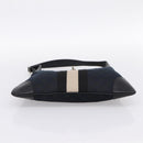 GUCCI GG Canvas Jackie Sherry Line Hand Bag Black Silver 001 4057 Auth mr2879A-5