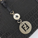 FENDI Zucchino Canvas Hand Bag Black Gold Auth mr2880A-14