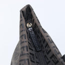 FENDI Zucchino Canvas Hand Bag Black Gold Auth mr2880A-17