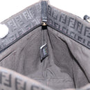 FENDI Zucchino Canvas Hand Bag Black Gold Auth mr2880A-20