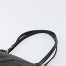 FENDI Zucchino Canvas Hand Bag Black Gold Auth mr2880A-8