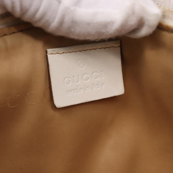 GUCCI GG Canvas Accessory Pouch Beige Gold 039 1103 2123 Auth mr2881