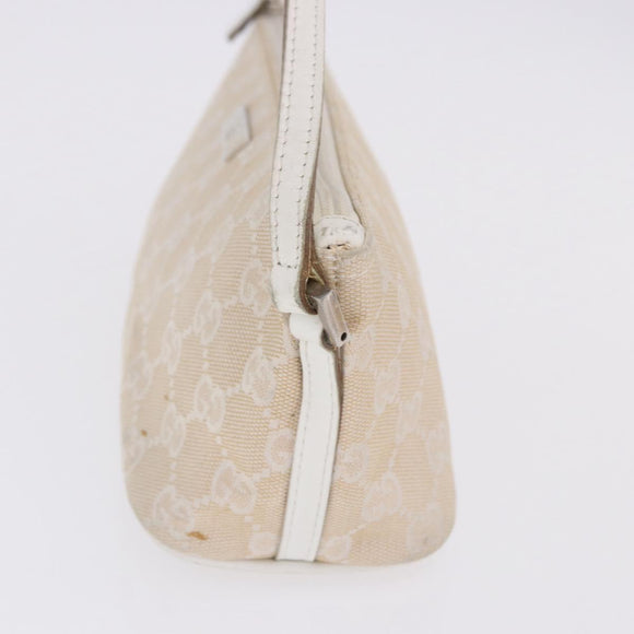 GUCCI GG Canvas Accessory Pouch Beige Gold 039 1103 2123 Auth mr2881