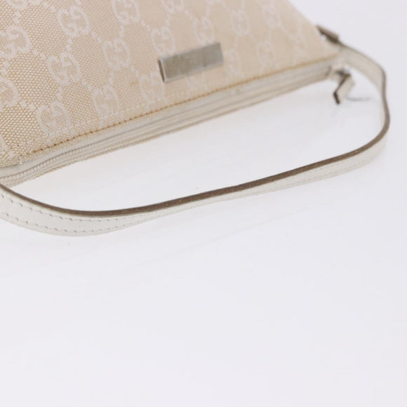 GUCCI GG Canvas Accessory Pouch Beige Gold 039 1103 2123 Auth mr2881